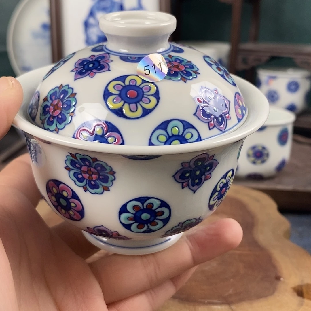 瓷片景德镇手绘青花茶器511