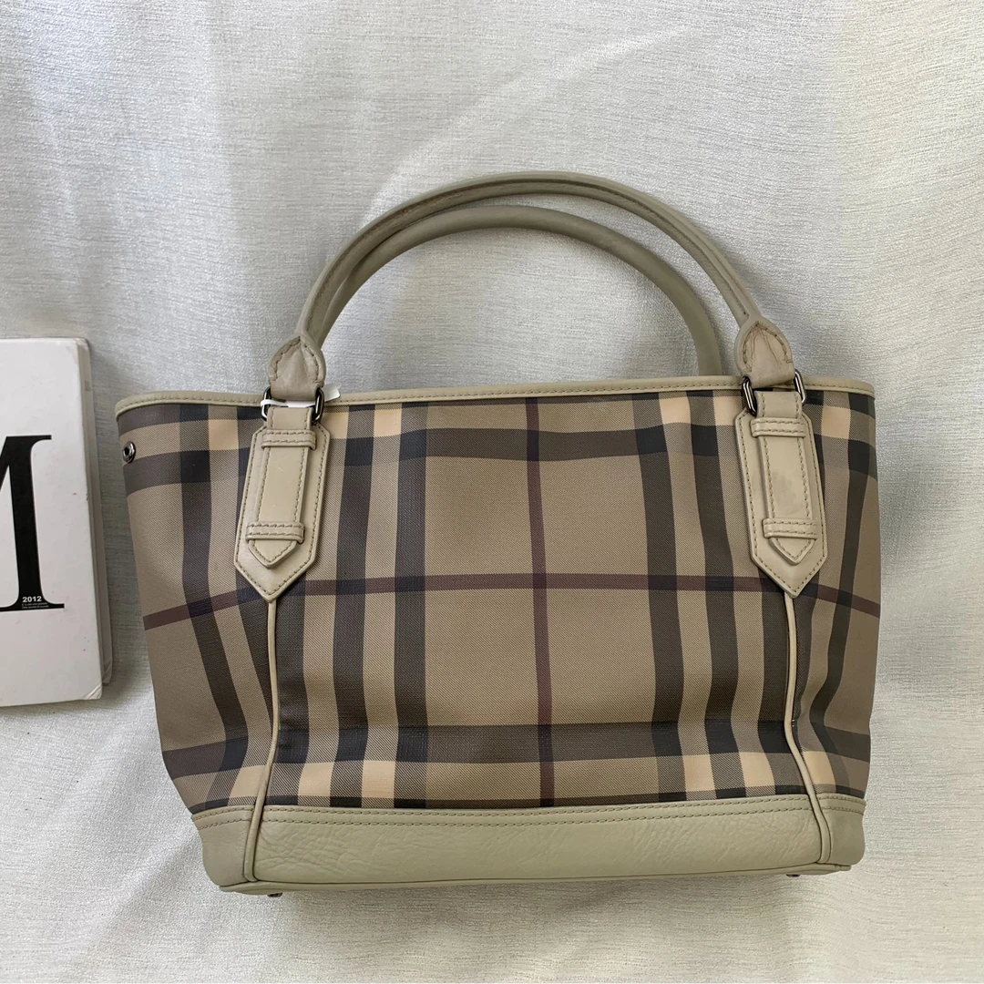 95新 BURBERRY/博柏利 格纹手提包/ZH11330004/0004