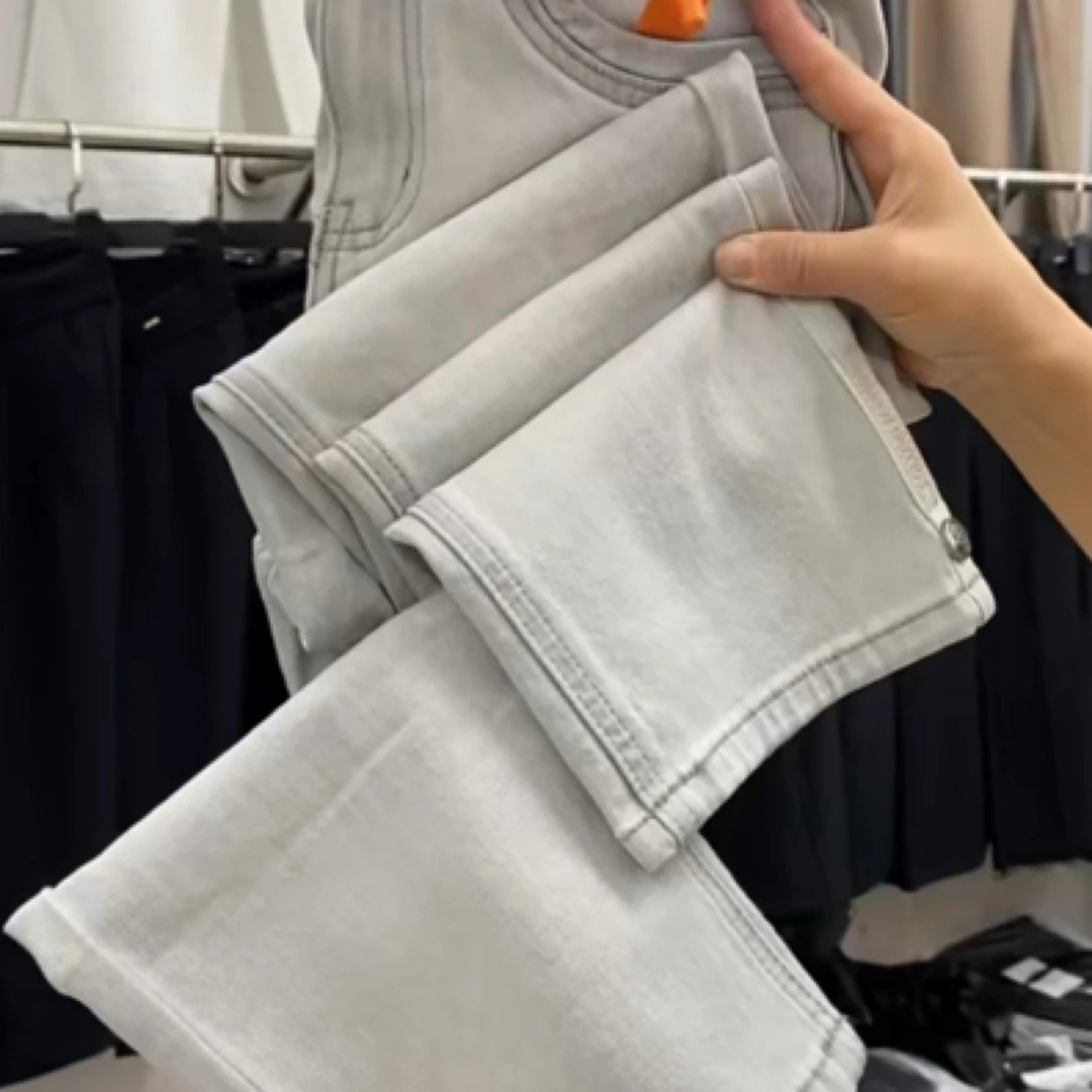 时尚洋气欧版烟管裤（不带腰带）裤长84公分左右