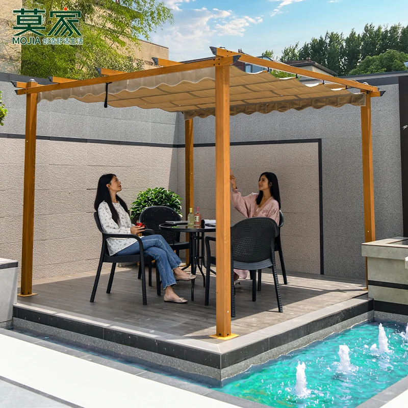 【莫家品牌】花园铝合金葡萄架户外别墅庭院简易凉亭遮阳棚休闲亭子