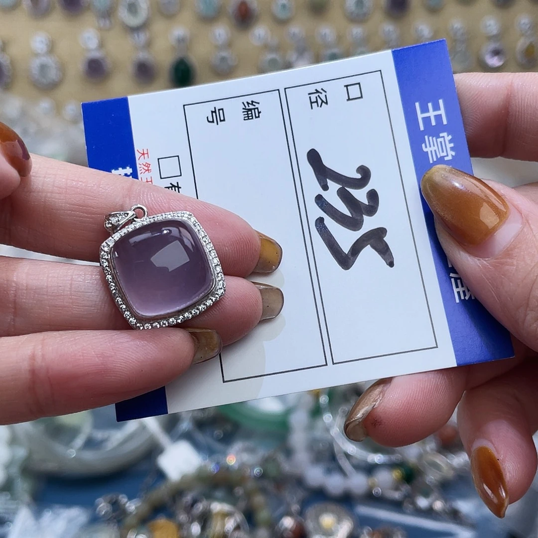 萤石颈饰银S925镶嵌