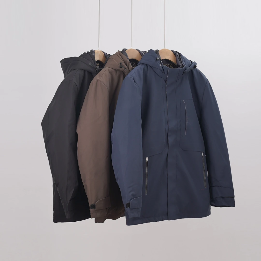 品牌订单秋冬保暖加绒厚可脱卸男士鹅绒服（252544）2602