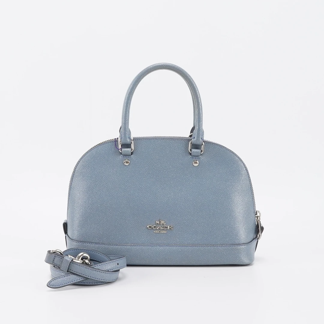 95新 COACH/蔻驰 【迪迪】雾霾蓝贝壳包/BGC501240005