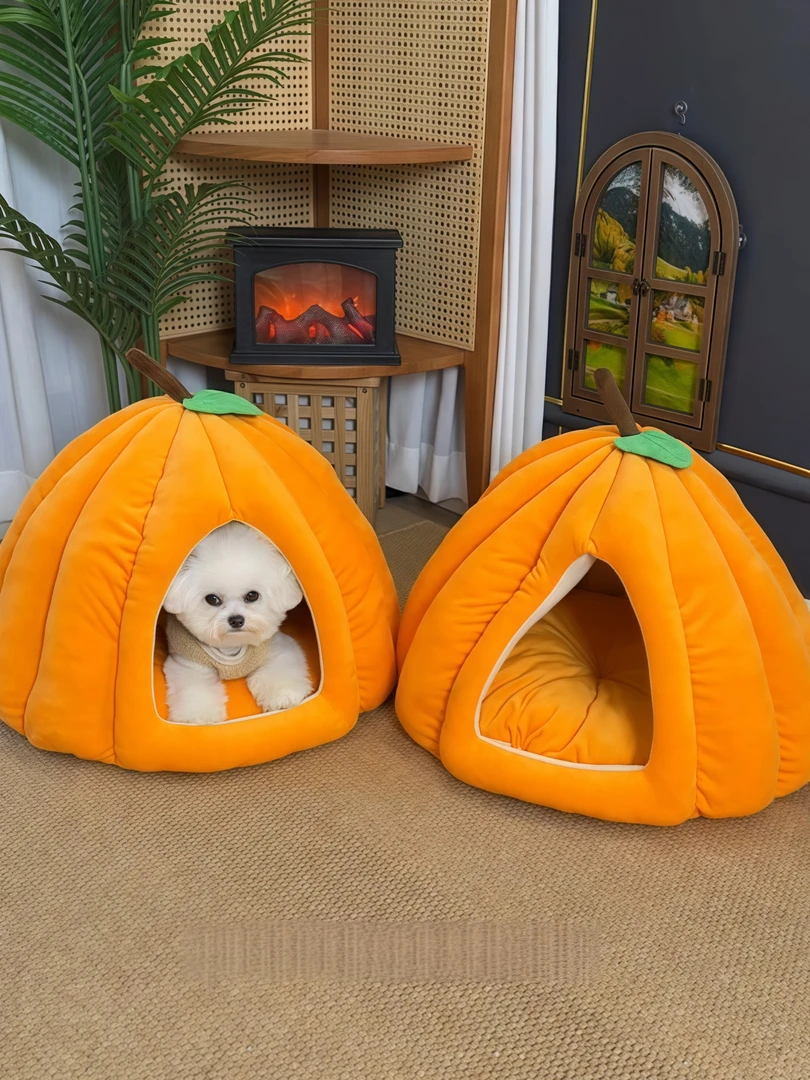 南瓜造型狗狗窝小中大型犬超大号猫窝幼猫冬季猫窝推荐四季通用