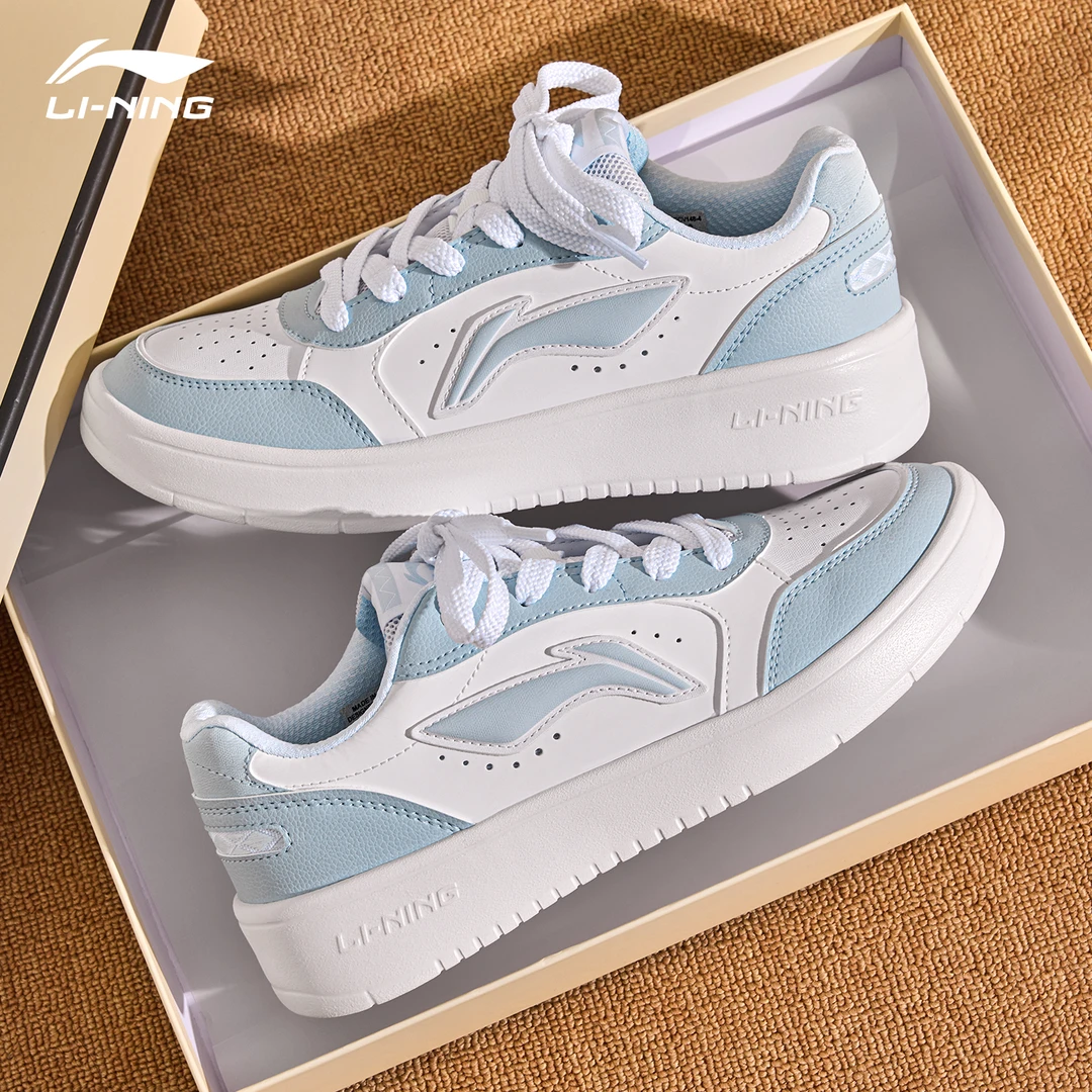 李宁元宝pure女鞋板鞋时尚百搭增高舒适2025新款官方正品运动鞋