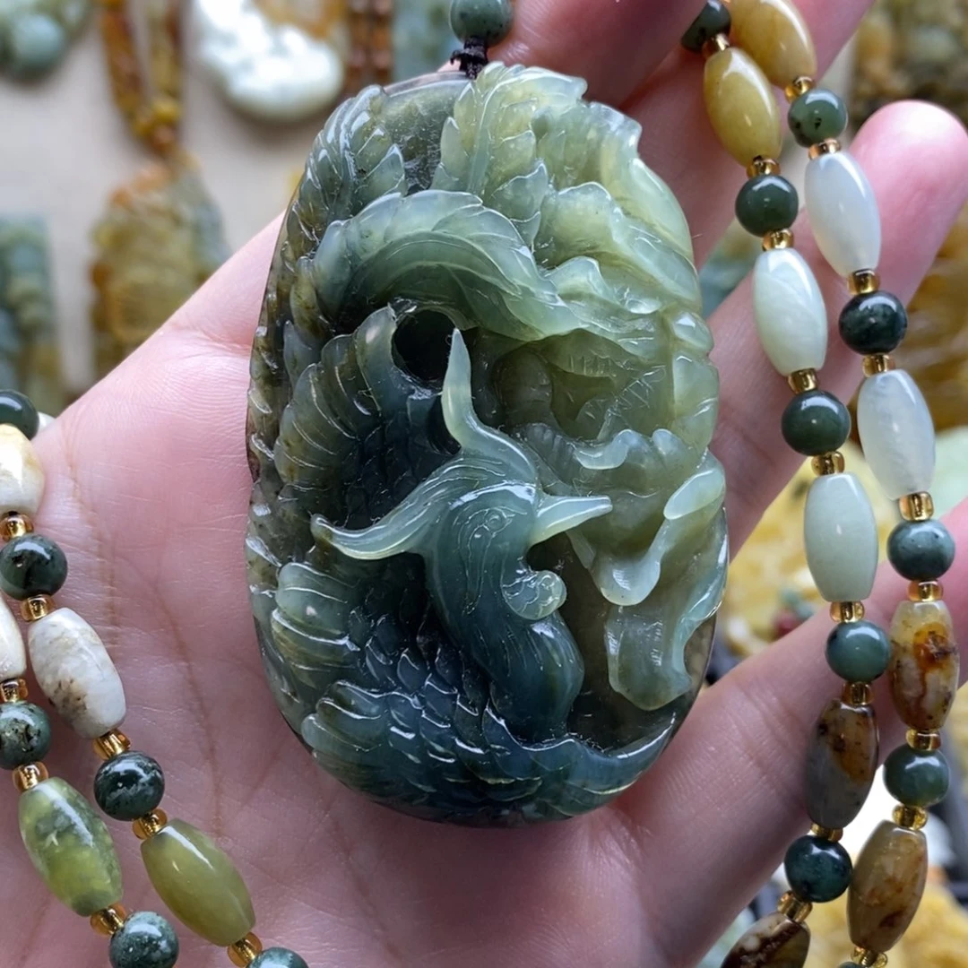 【闪购商品】岫玉未镶嵌颈饰凤凰