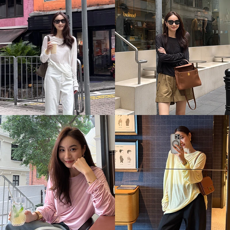 KEEP KAPU靠谱【面膜Tee】“莱赛尔”轻薄舒适显瘦长袖T恤KP250301