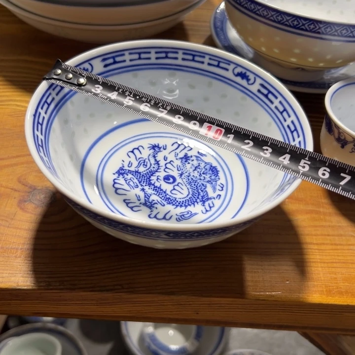 碗青花玲珑6寸，小面碗