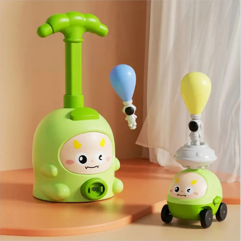 网红恐龙空气动力车飞天气球车宝宝玩具儿童益智小猪空气动力车
