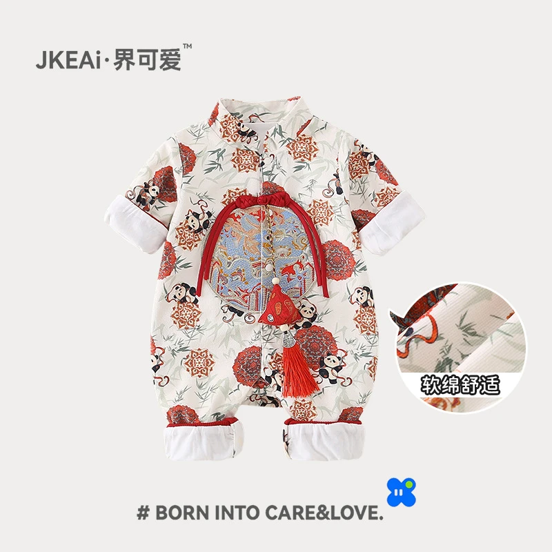 婴儿衣服超萌可爱卡通宝宝外出服新生儿周岁春秋季哈衣连体爬服