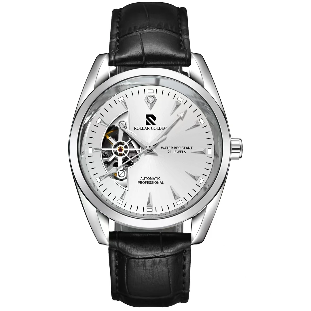 【Gvlziba专属】罗拉戈顿-飞行员三代-镂空男士时尚机械手表-SS