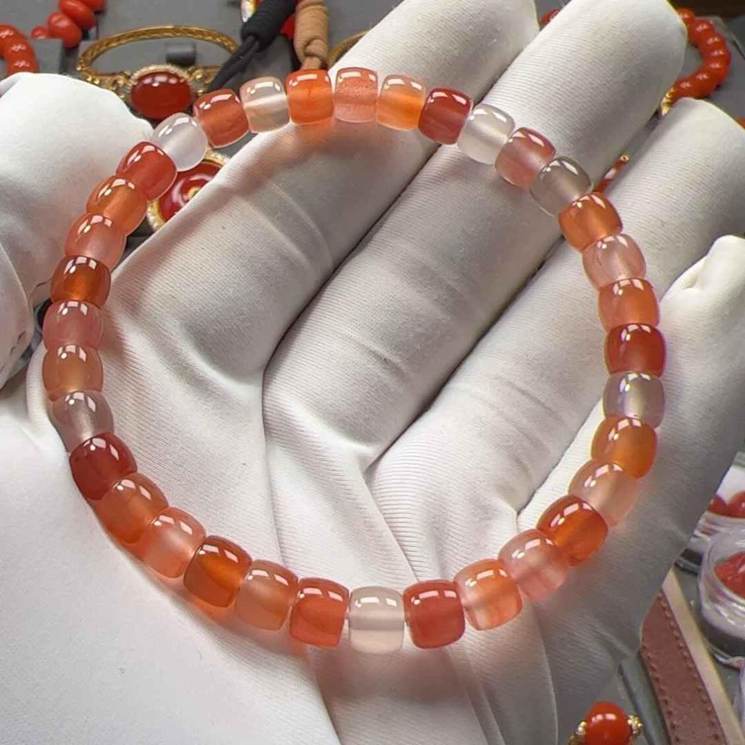 南红玛瑙手串未镶嵌福利款6mm原矿精品多宝直切手串