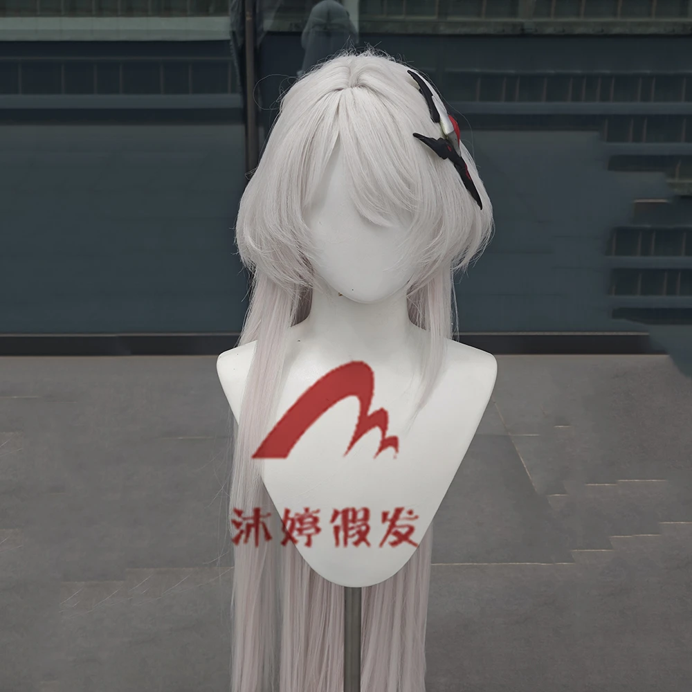 黄泉cos假发 褪色白发款 崩坏星穹铁道 玫瑰网高温丝