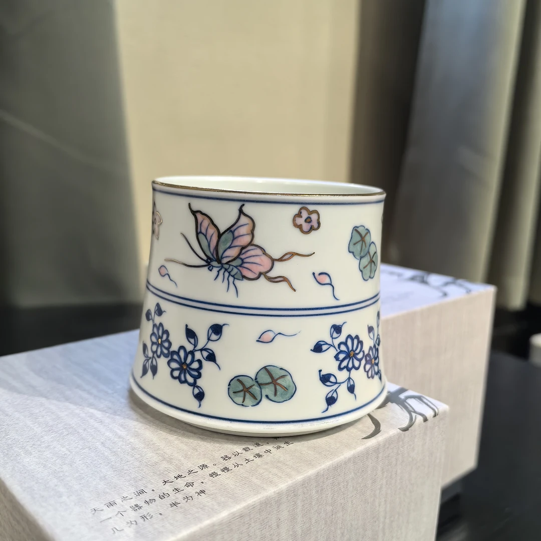 雨溪 五彩蝶恋花咖啡杯 0007