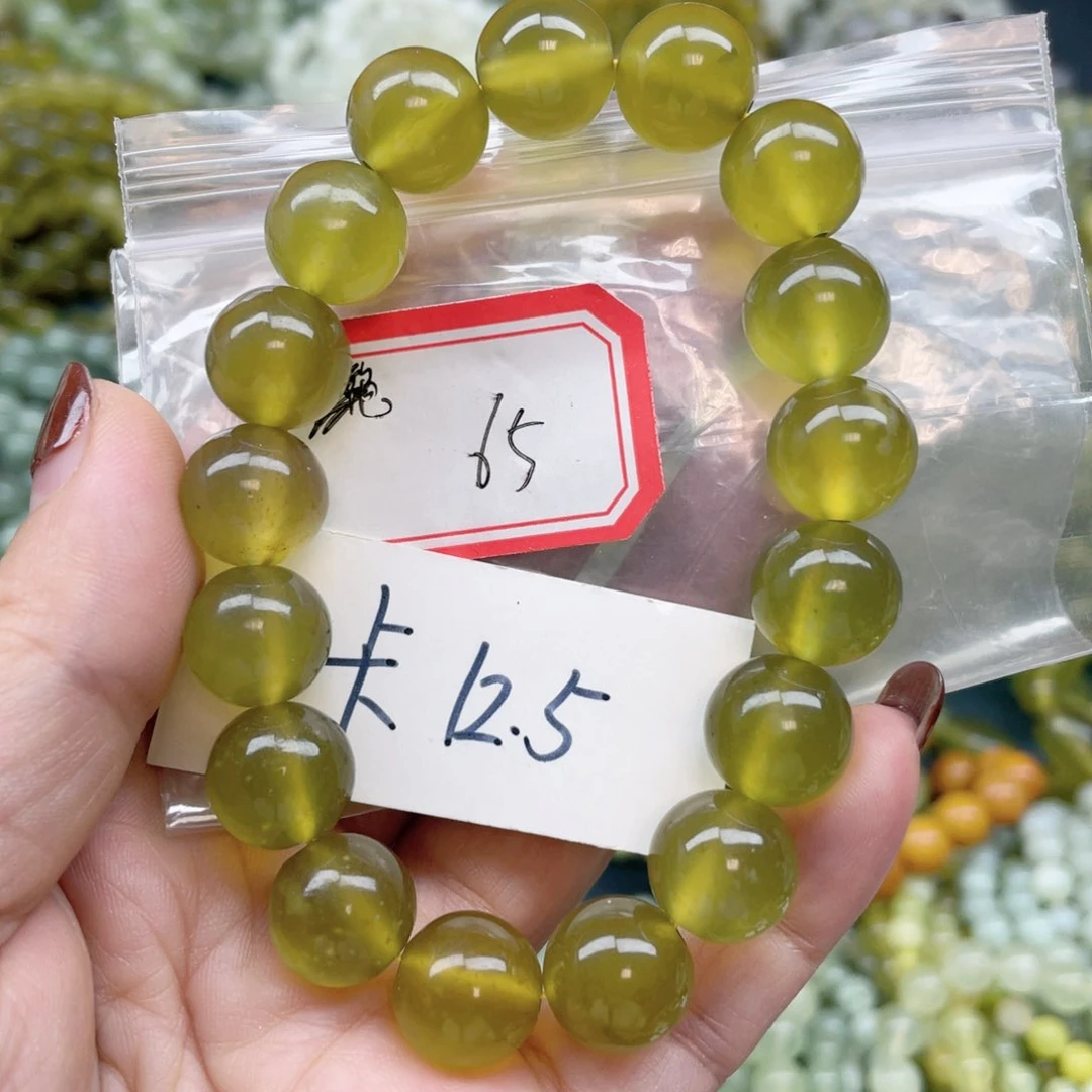 未镶嵌蛇纹石玉手串