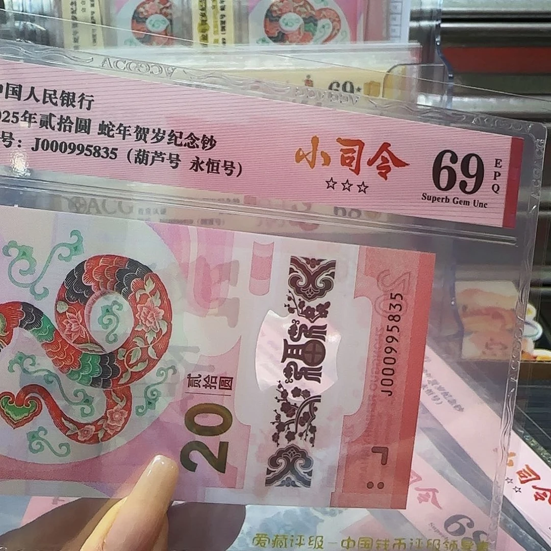 沈*萍蛇钞爱藏评级小司令69分000995835