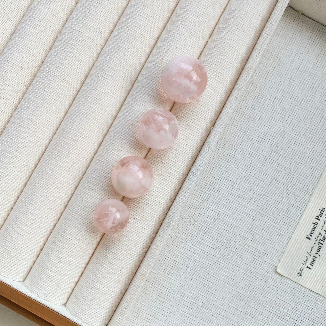 DZ13天然粉雪花幽灵单珠DIY手工配珠水晶散珠多样性发一