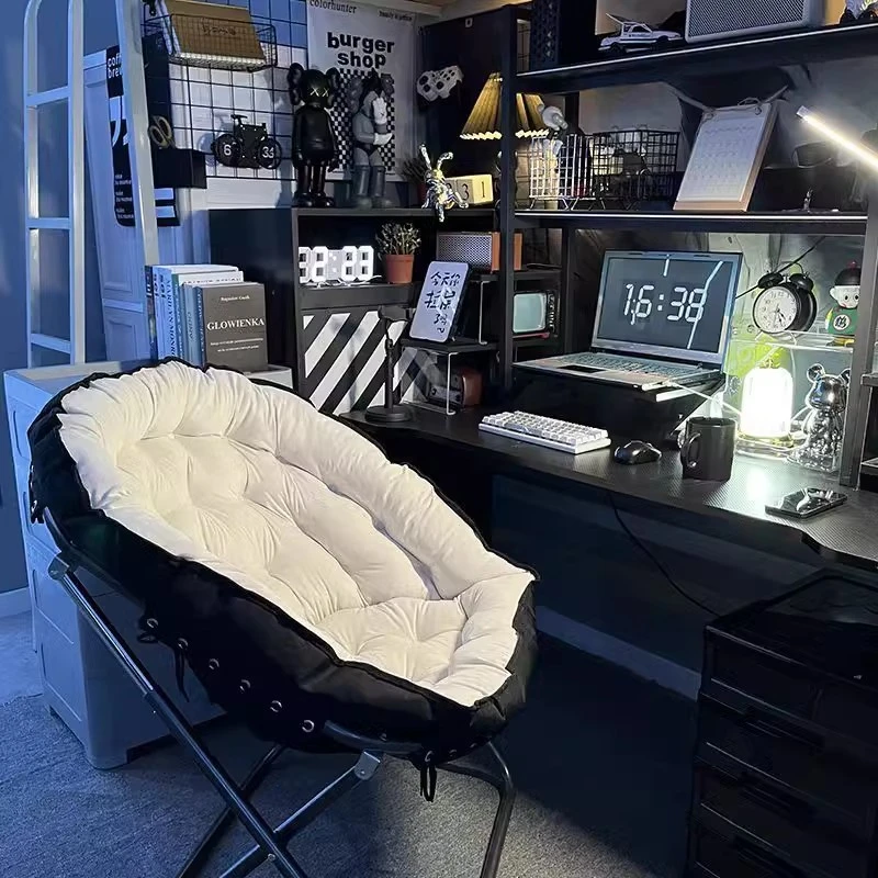 现货躺椅阳台家用休闲懒人午休午睡椅家用坐躺折叠沙发靠背单椅