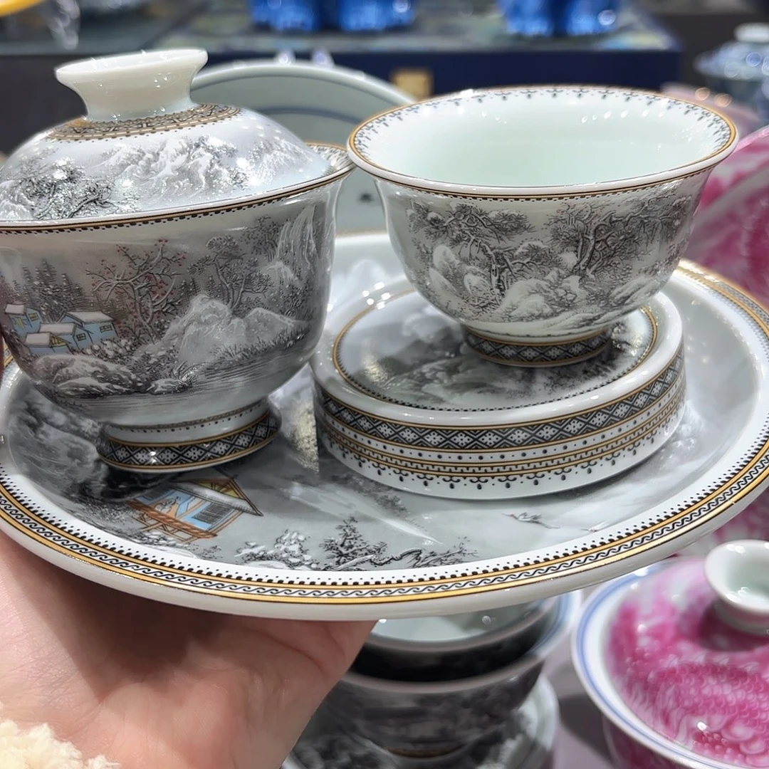 瓷片景德镇瓷器精品陈列