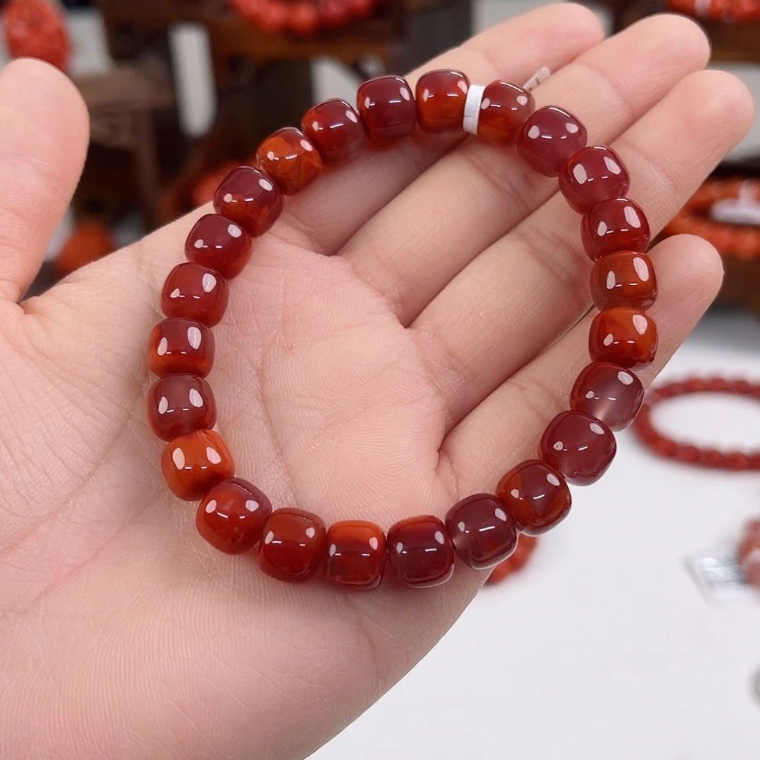 南红玛瑙瓦西老型单圈9mm未镶嵌