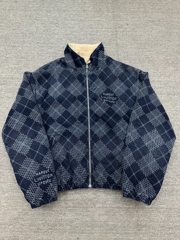 全新未使用 LouisVuitton/路易威登 58码 lv新款格纹夹克 全新