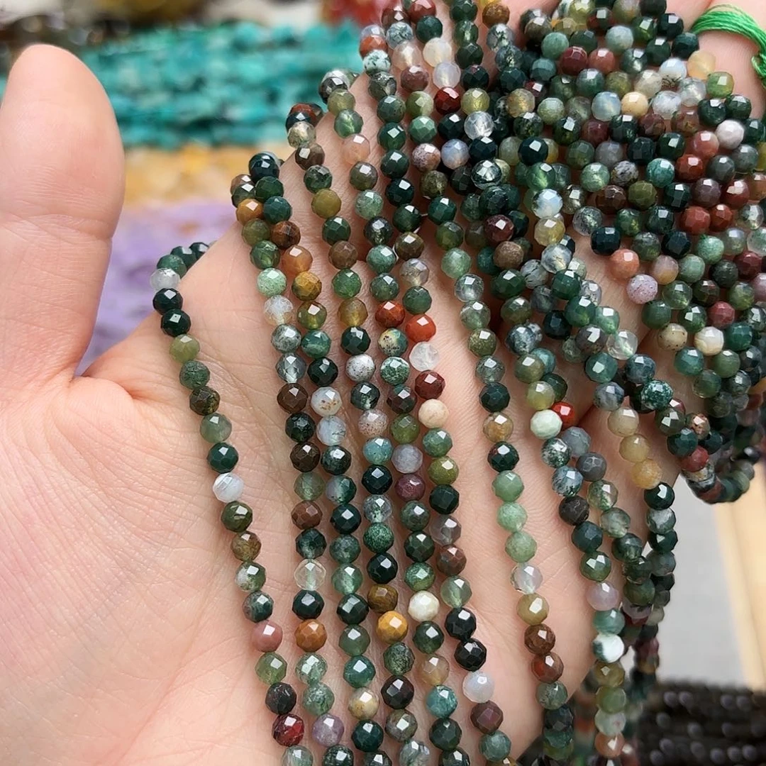 玛瑙/玉髓未镶嵌珠宝半成品卡4印度玛切一条