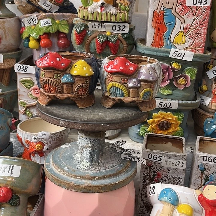 粗陶材质多肉花盆