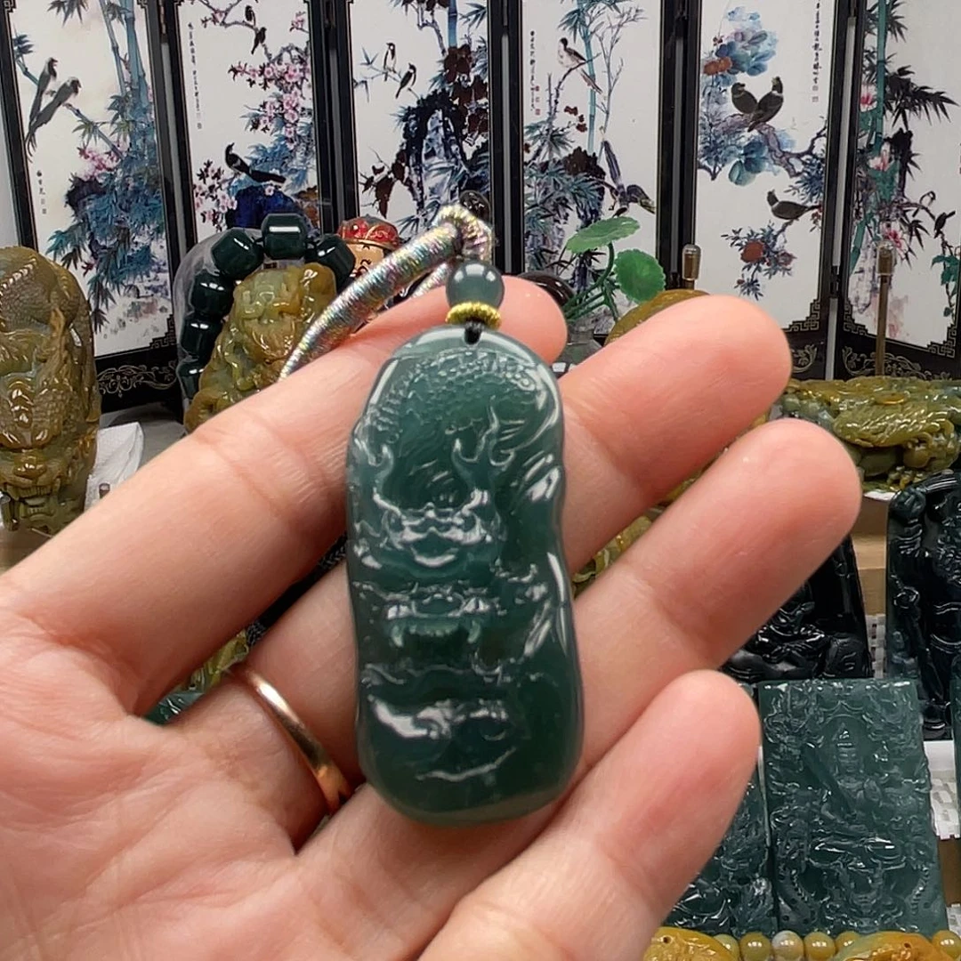 翡翠未镶嵌颈饰天然翡翠a货龙