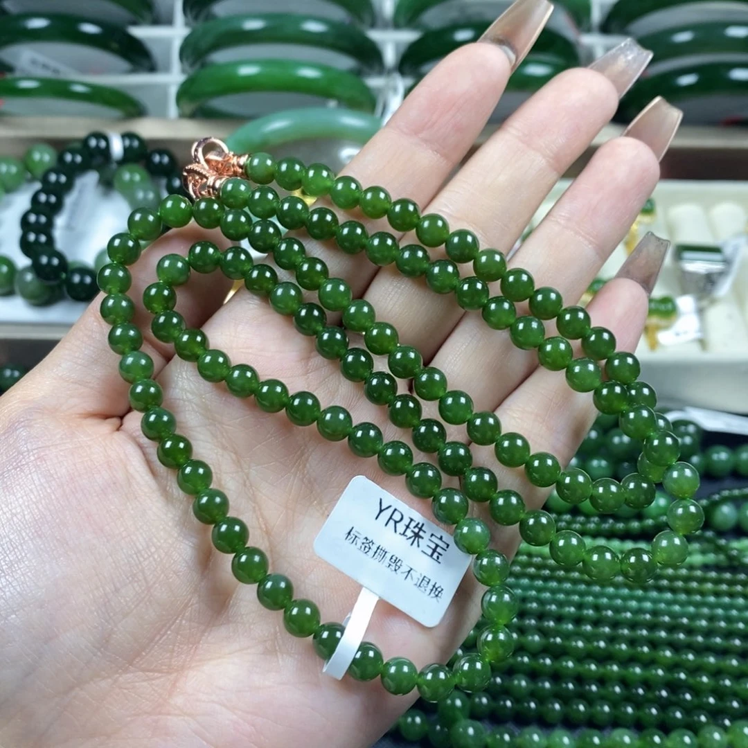 和田玉（碧玉）颈饰未镶嵌6m无黑点