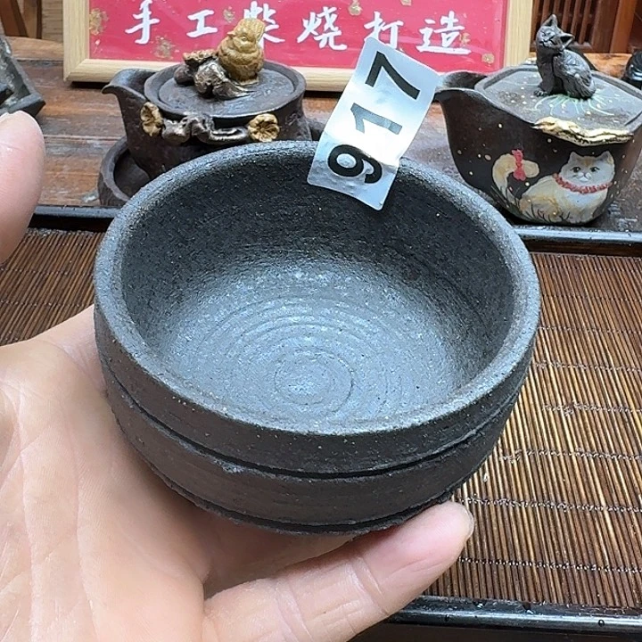纯手工制作粗陶茶具