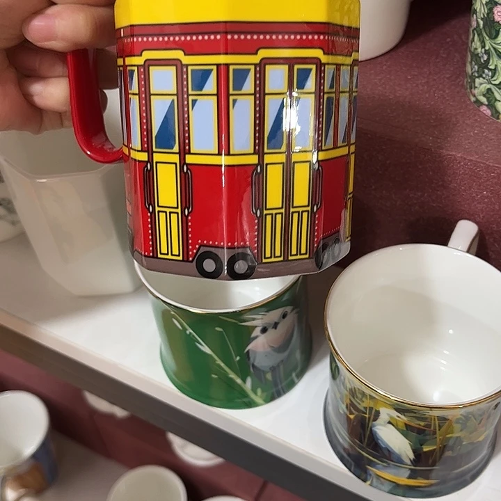 瓷片微瑕骨瓷汽车杯红一个