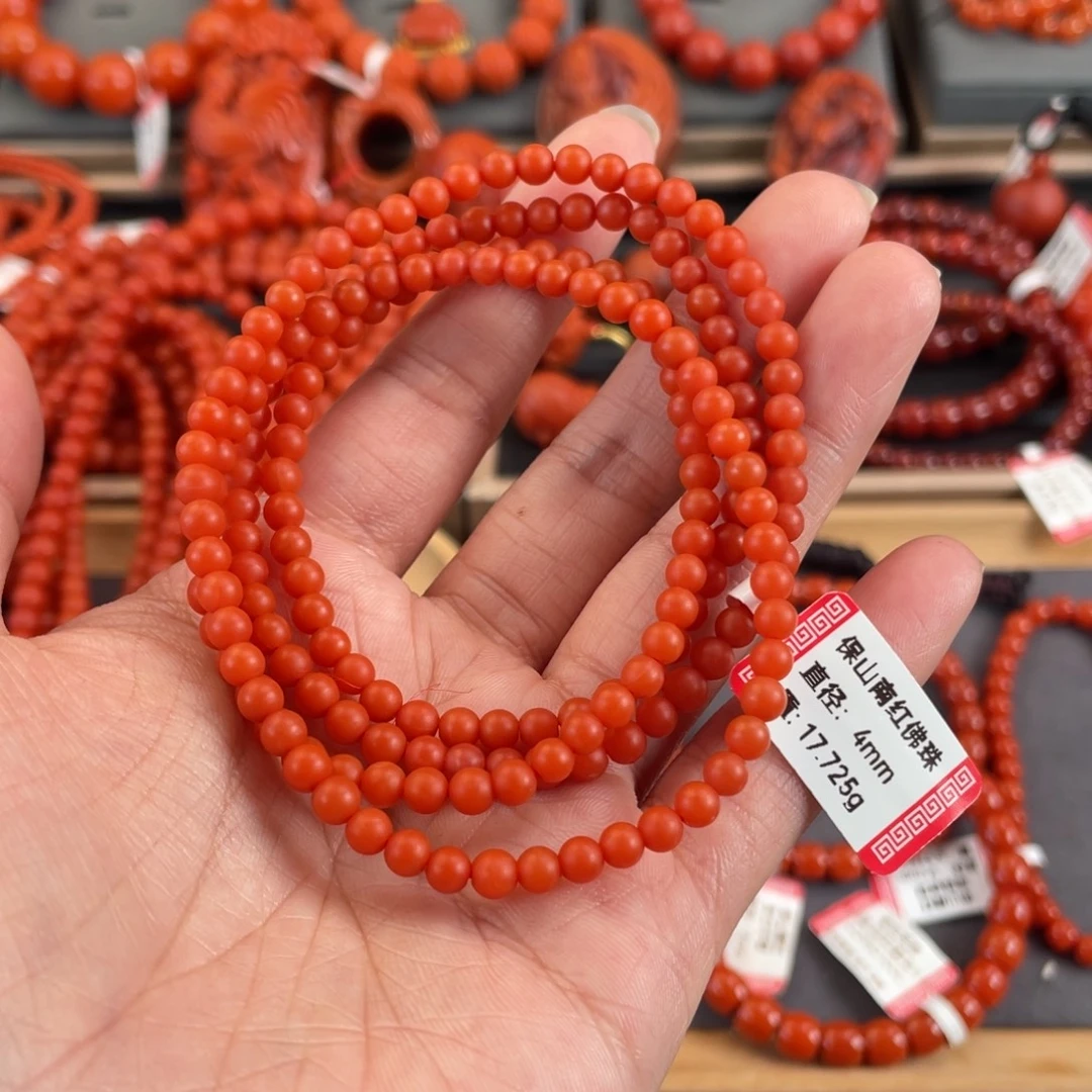 ღ****南红玛瑙未镶嵌多圈4➕