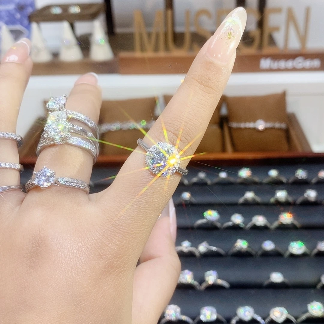 925银合成碳硅石许研同款2