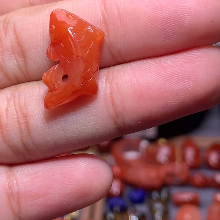 未镶嵌南红南红玛瑙鱼
