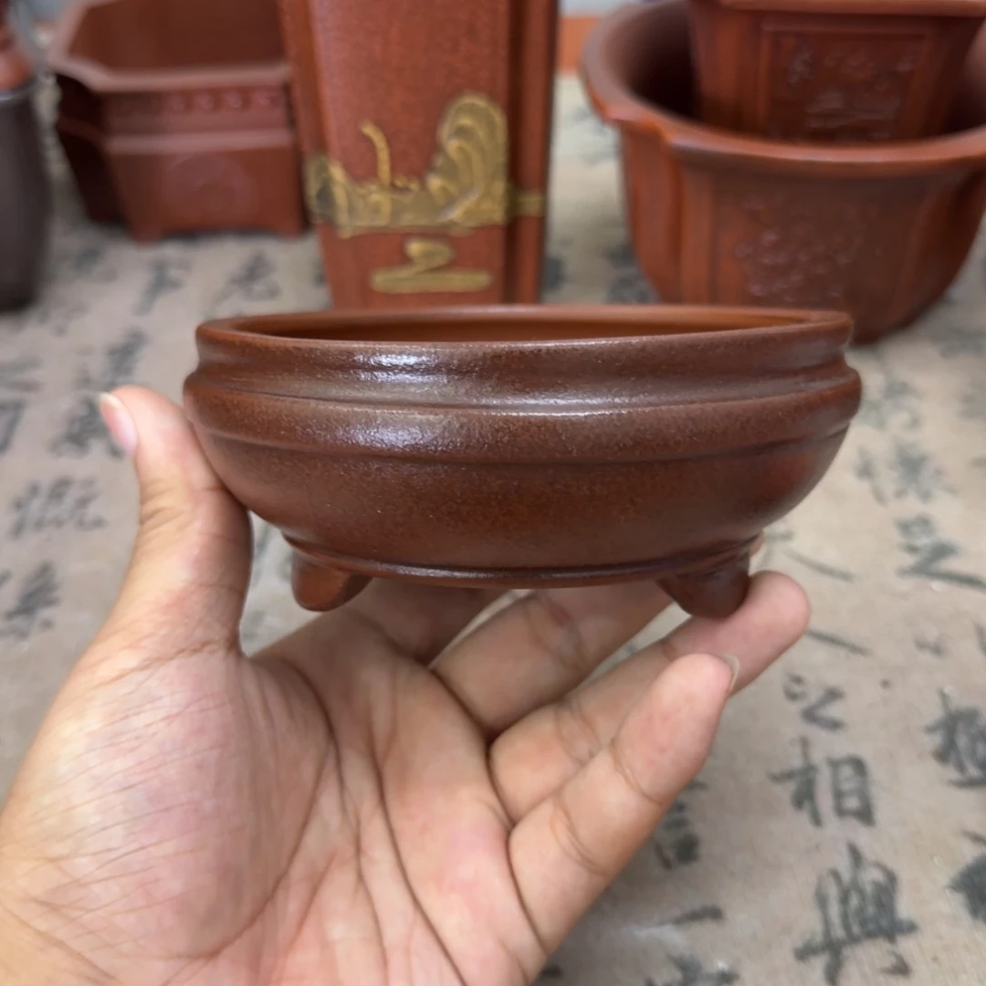 紫砂花盆11x4内经紫砂花盆