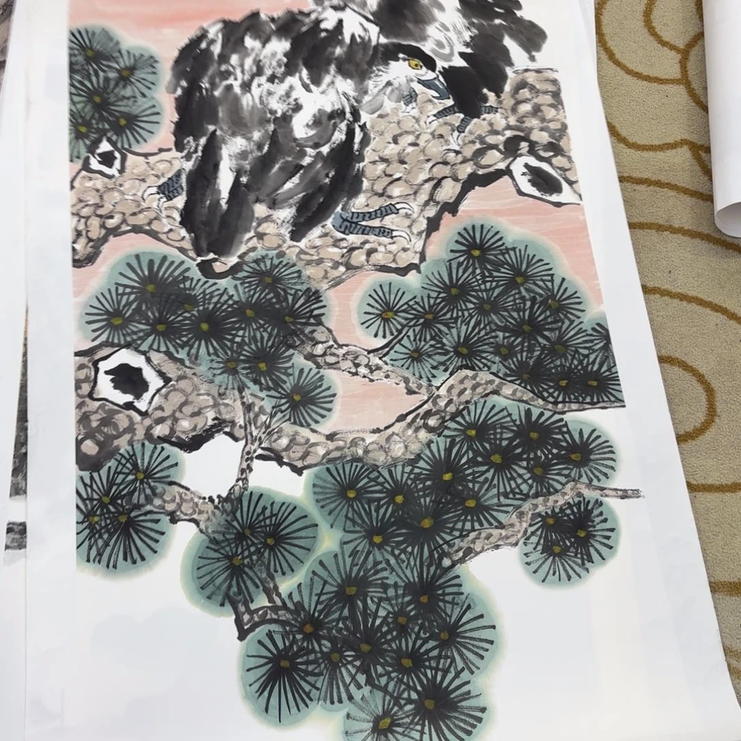 世***云国画左庭强四尺李欣主播