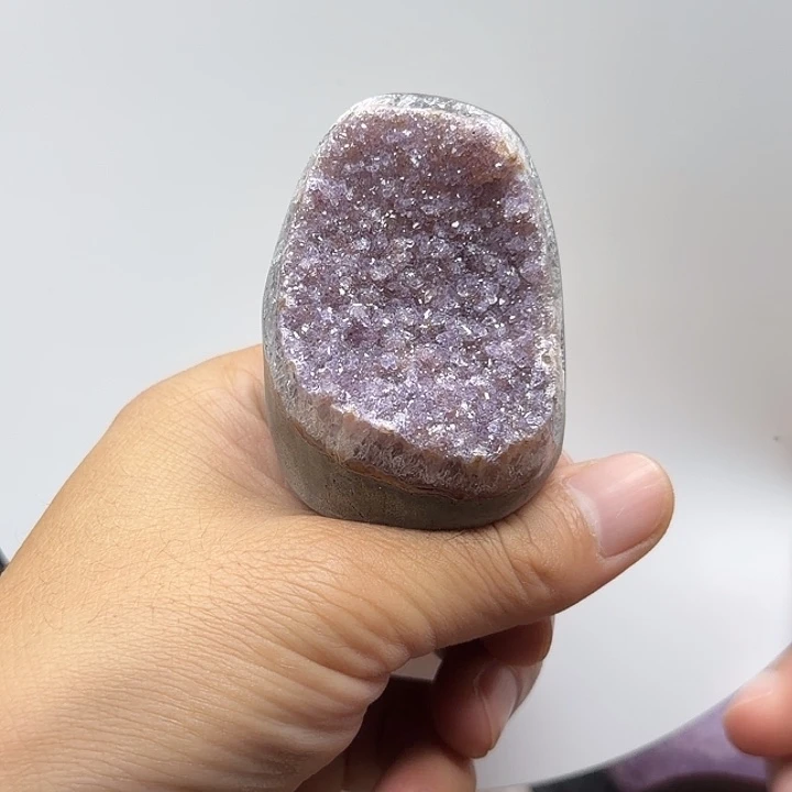 未镶嵌紫晶珠宝半成品