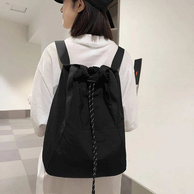 男女同款2025新款双肩运动尼龙包睿营单肩防水运动通勤收绳收纳包