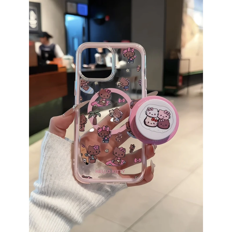 适用苹果17pro手机壳16promax炫彩磁吸oppo华为p80黑色kt女小米15