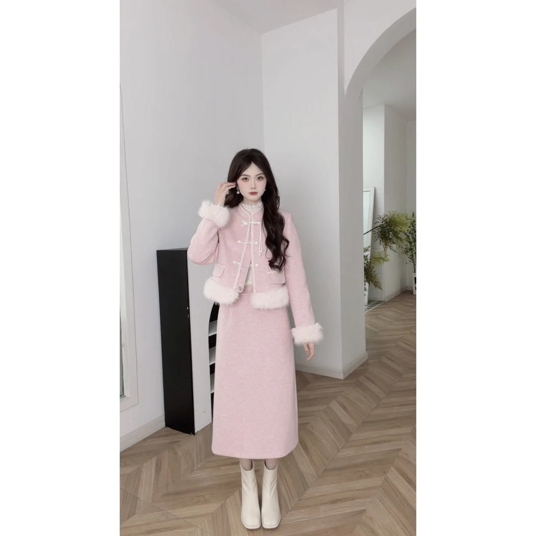 IEF/爱依服2025新款秋季呢绒上下套裙