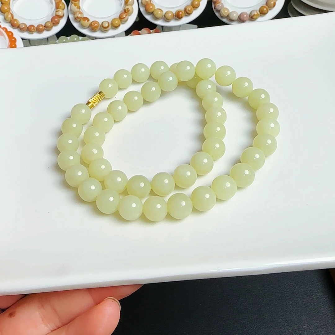 和田玉（黄玉）手链未镶嵌?****宝