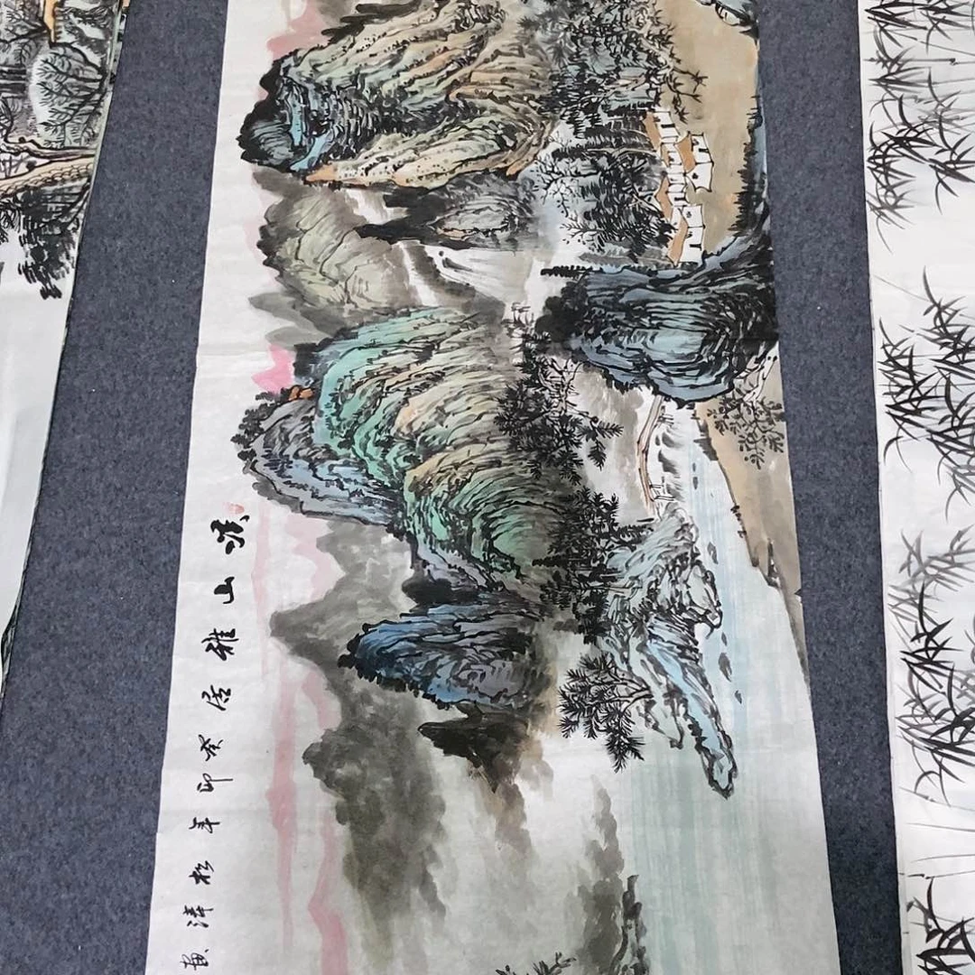 国画小六尺山水一副