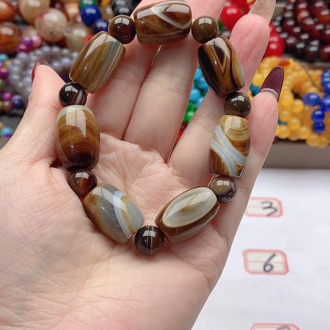 【闪购商品】玛瑙/玉髓手链未镶嵌歌**子