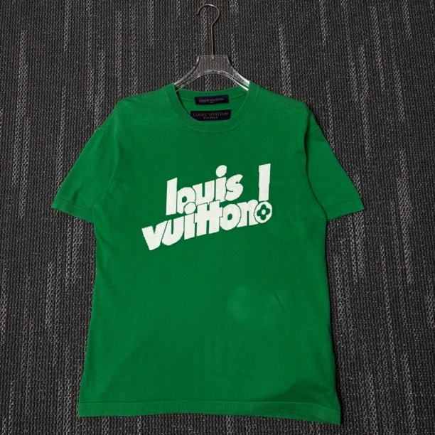 99新 LouisVuitton/路易威登 圆领Logo字母印花经典短袖/S码