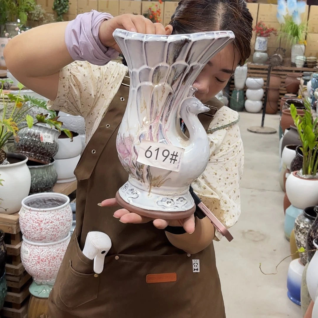 紫砂花盆高度29长15口径13厘米