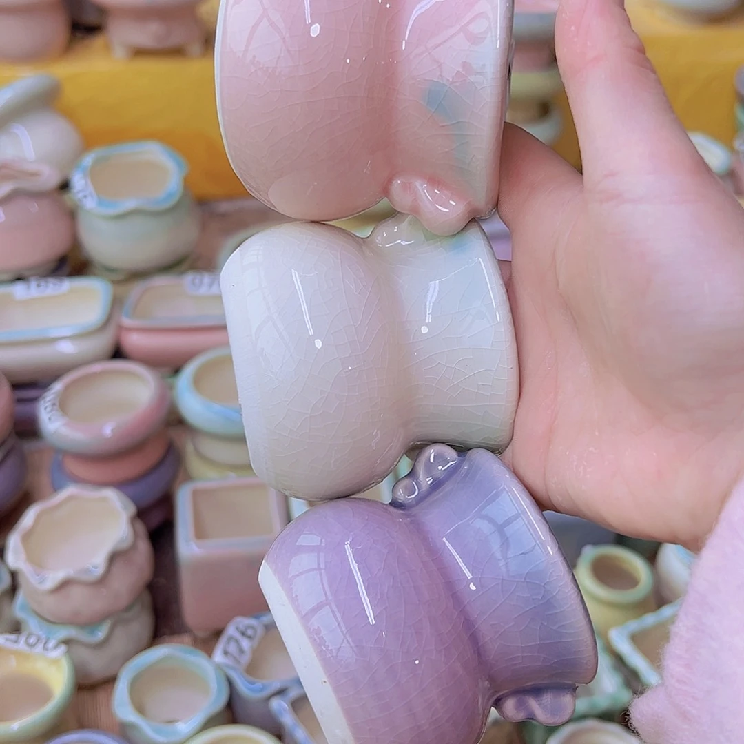 红陶陶瓷花盆当场满12包邮