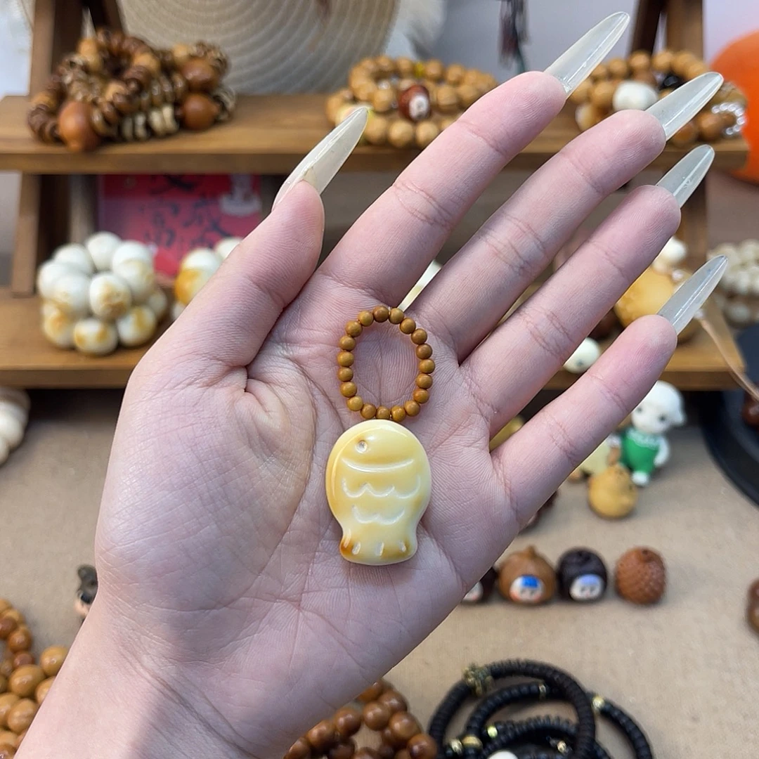 巍***巍菩提根/象牙果吊坠配饰跑环挂在手捻上