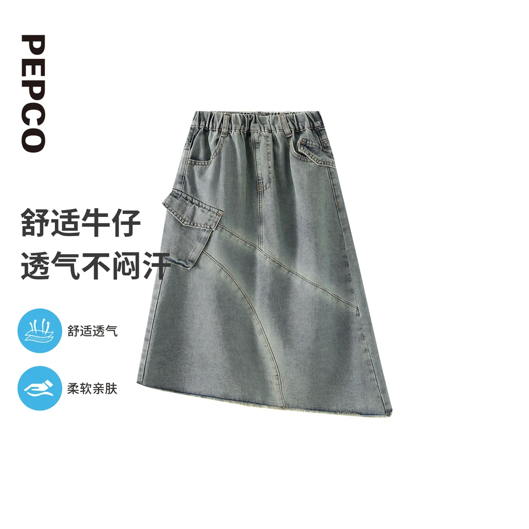 小猪班纳童装2025夏装新款儿童可爱裙子女童牛仔短裙潮822521101