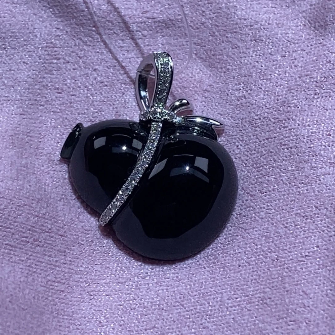 吊坠(不含链)18K金镶嵌翡翠