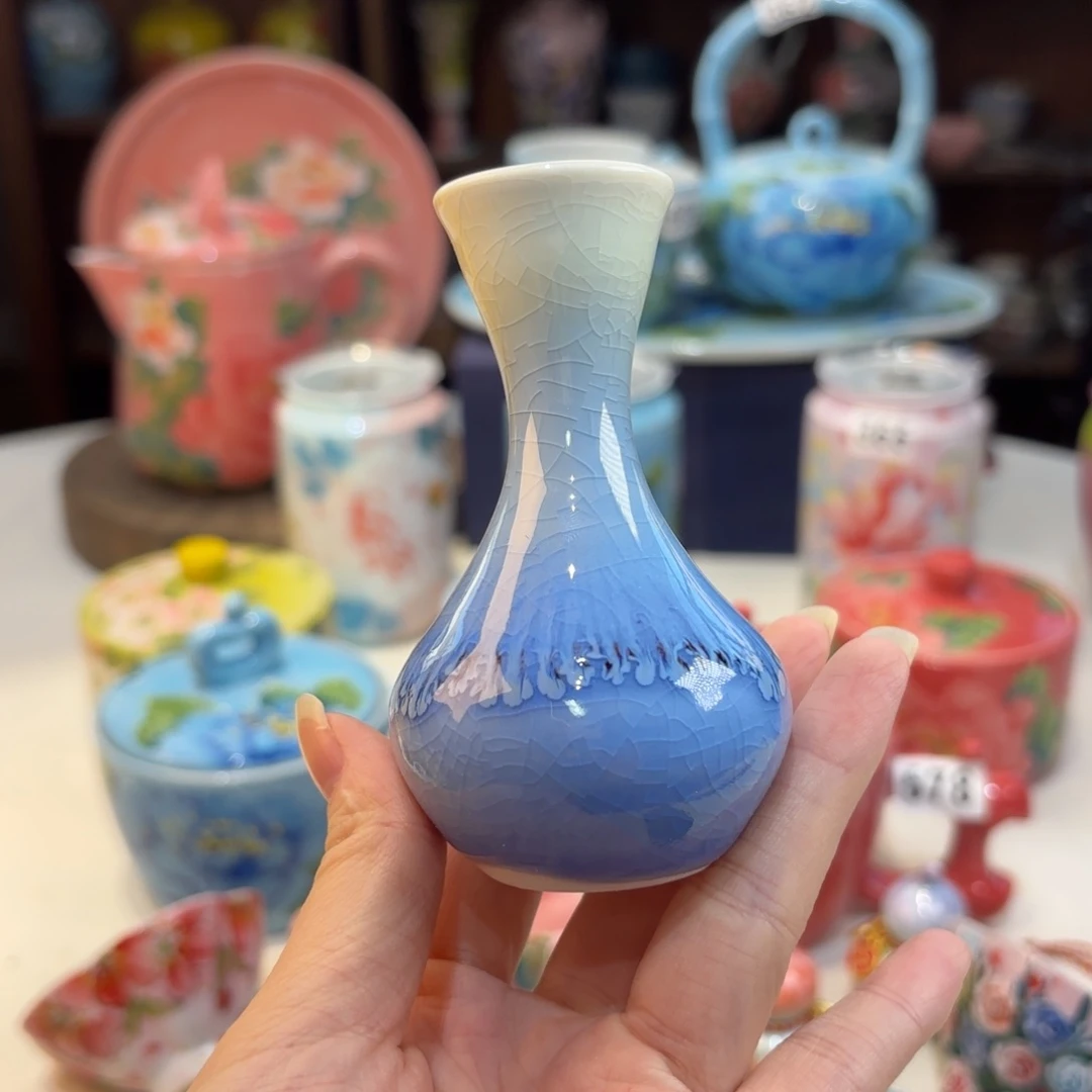 景德镇手绘高温釉下彩陶瓷茶具